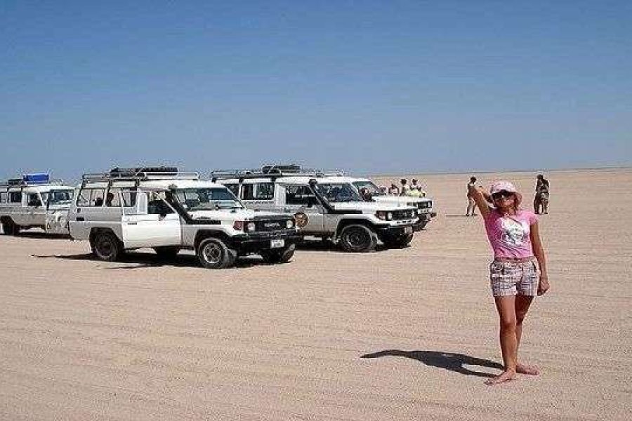 Hurghada  Half Day Super Safari Tour: Quad, Jeep, Camel and Buggy Safari with BBQ Dinner